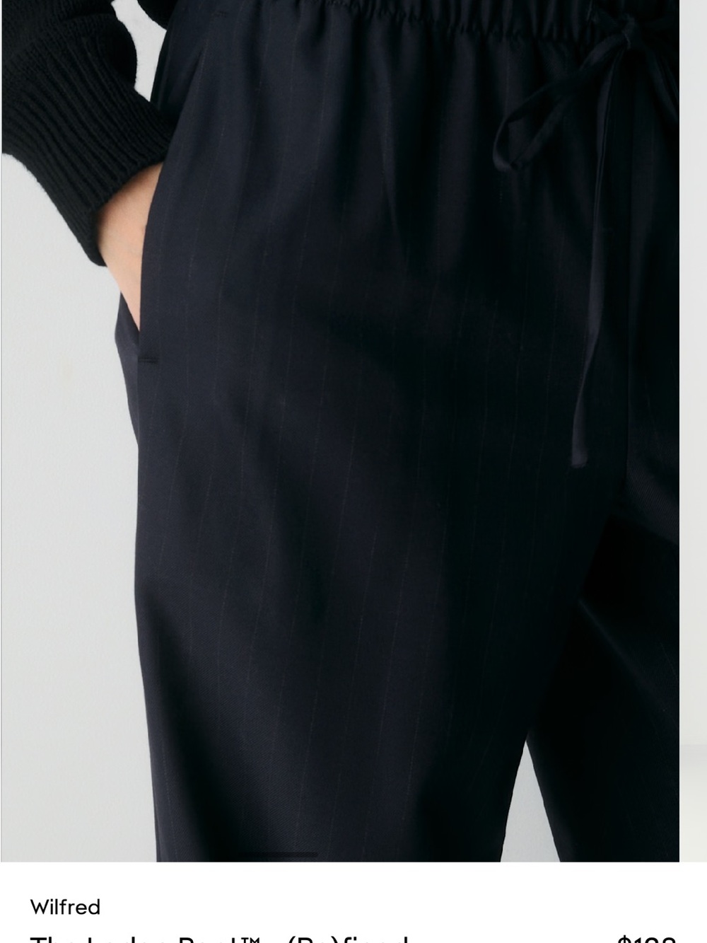 Wilfred Black Wide-Leg Lodge Pant - Picture 4 of 5